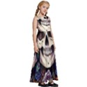 Dead Cute Skull Floral Kids  Satin Sleeveless Maxi Dress View3