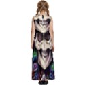 Dead Cute Skull Floral Kids  Satin Sleeveless Maxi Dress View4