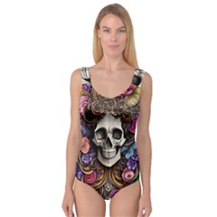 Skull Bones Princess Tank Leotard  by GardenOfOphir