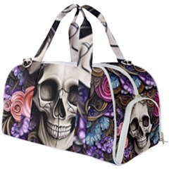 Skull Bones Burner Gym Duffel Bag by GardenOfOphir