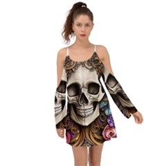 Skull Bones Boho Dress by GardenOfOphir