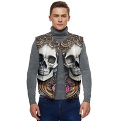 Skull Bones Men s Short Button Up Puffer Vest	