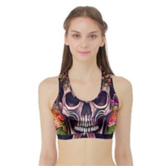 Bone Cute Sports Bra With Border by GardenOfOphir