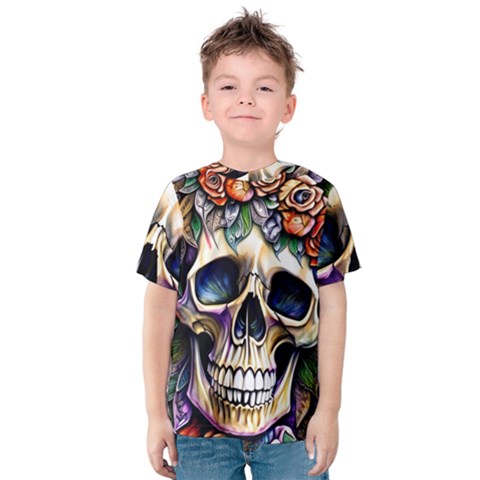 Skull Dead Kids  Cotton Tee by GardenOfOphir