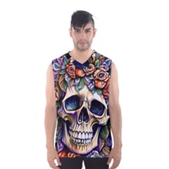 Skull Dead Men s Basketball Tank Top by GardenOfOphir