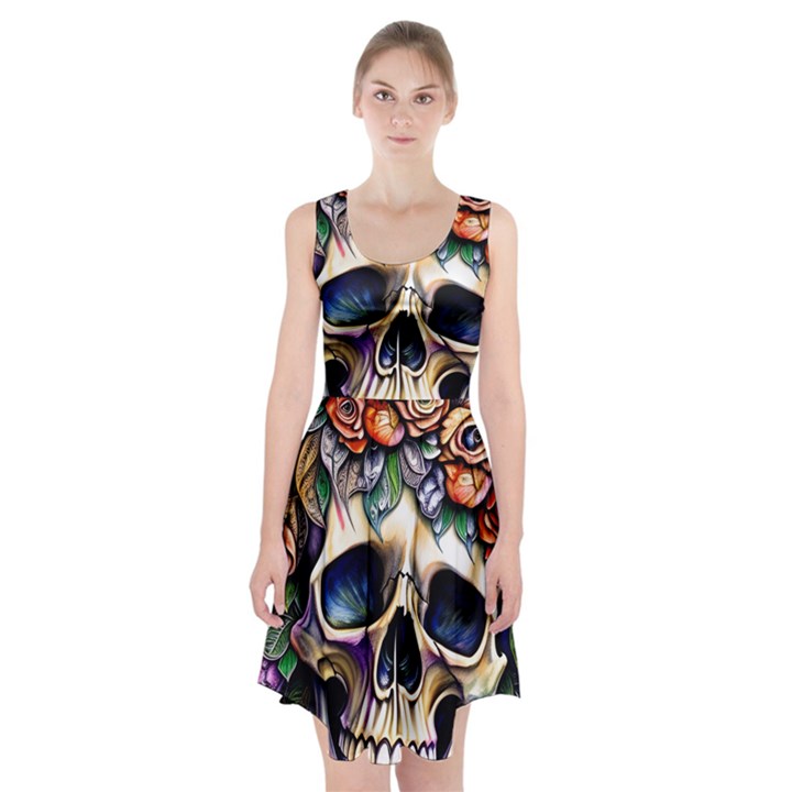 Skull Dead Racerback Midi Dress