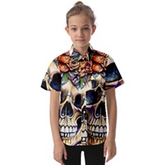 Skull Dead Kids  Short Sleeve Shirt by GardenOfOphir