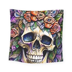 Skull Dead Square Tapestry (small)