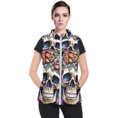 Skull Dead Women s Puffer Vest