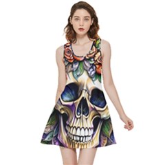 Skull Dead Inside Out Reversible Sleeveless Dress by GardenOfOphir