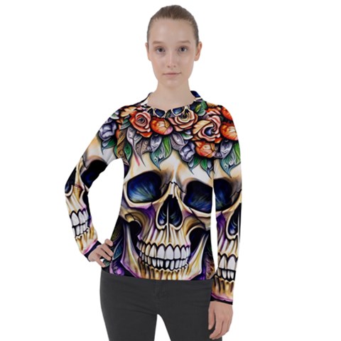 Skull Dead Women s Pique Long Sleeve Tee by GardenOfOphir