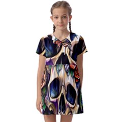 Skull Dead Kids  Asymmetric Collar Dress by GardenOfOphir