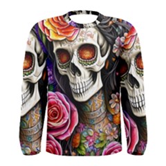 Sugar Skull Men s Long Sleeve Tee