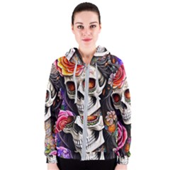 Sugar Skull Women s Zipper Hoodie