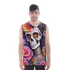 Sugar Skull Men s Basketball Tank Top by GardenOfOphir