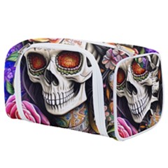 Sugar Skull Toiletries Pouch by GardenOfOphir