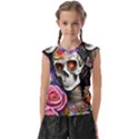 Sugar Skull Kids  Raglan Cap Sleeve Tee View1