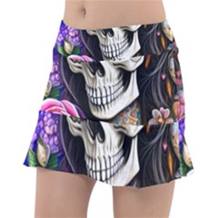 Sugar Skull Classic Tennis Skirt by GardenOfOphir