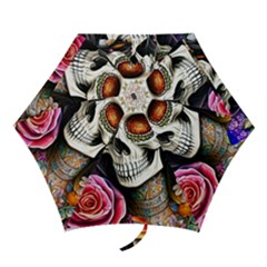 Sugar Skull Mini Folding Umbrellas by GardenOfOphir