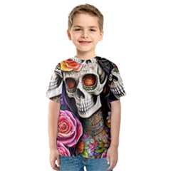 Sugar Skull Kids  Sport Mesh Tee