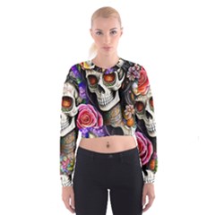 Sugar Skull Cropped Sweatshirt