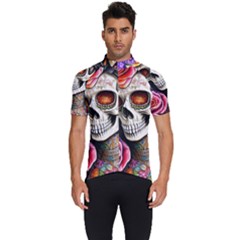 Sugar Skull Men s Short Sleeve Cycling Jersey by GardenOfOphir