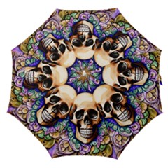 Gothic Skull Straight Umbrellas by GardenOfOphir