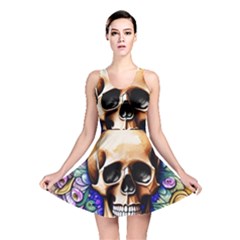 Gothic Skull Reversible Skater Dress by GardenOfOphir