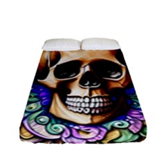 Gothic Skull Fitted Sheet (full/ Double Size) by GardenOfOphir