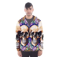 Gothic Skull Men s Hooded Windbreaker