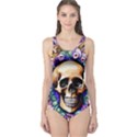 Gothic Skull One Piece Swimsuit View1