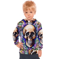 Gothic Skull Kids  Hooded Pullover by GardenOfOphir