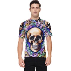 Gothic Skull Men s Short Sleeve Rash Guard by GardenOfOphir