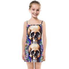 Gothic Skull Kids  Summer Sun Dress by GardenOfOphir