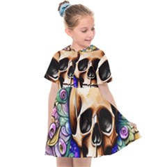 Gothic Skull Kids  Sailor Dress by GardenOfOphir