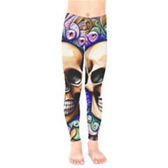 Gothic Skull Kids  Classic Winter Leggings