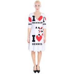 I Love Dennis Wrap Up Cocktail Dress by ilovewhateva