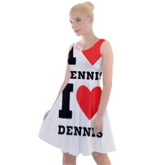 I Love Dennis Knee Length Skater Dress by ilovewhateva