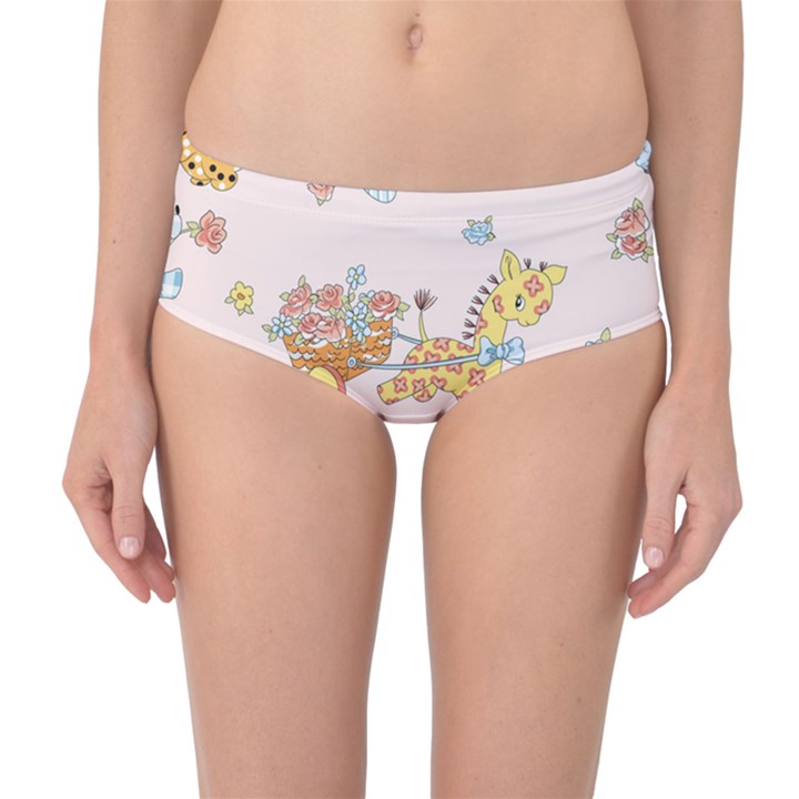 mohanad fa Mid-Waist Bikini Bottoms