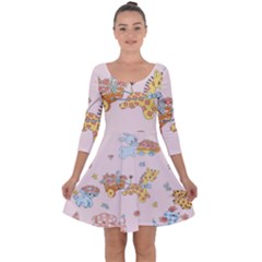 Mohanad Fa Quarter Sleeve Skater Dress