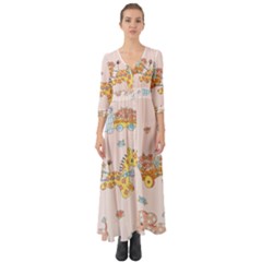 Mohanad Fa Button Up Boho Maxi Dress