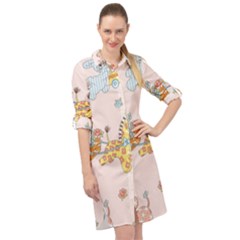 Mohanad Fa Long Sleeve Mini Shirt Dress