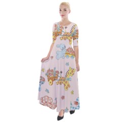 Mohanad Fa Half Sleeves Maxi Dress by mohanadfa