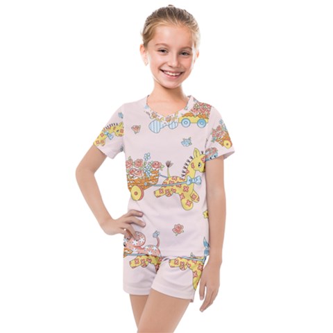 Mohanad Fa Kids  Mesh Tee And Shorts Set by mohanadfa