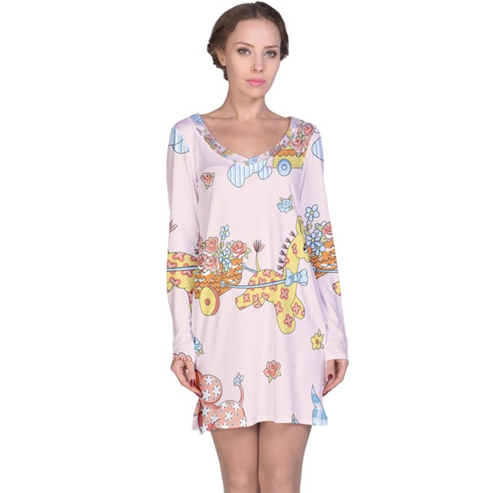 mohanad fa Long Sleeve Nightdress