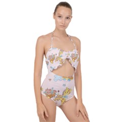 Mohanad Fa Scallop Top Cut Out Swimsuit by mohanadfa