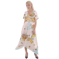 Mohanad Fa Cross Front Sharkbite Hem Maxi Dress