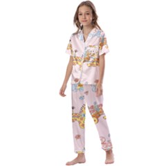 Mohanad Fa Kids  Satin Short Sleeve Pajamas Set by mohanadfa