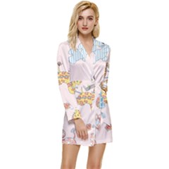 Mohanad Fa Long Sleeve Satin Robe by mohanadfa