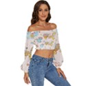 mohanad fa Long Sleeve Crinkled Weave Crop Top View3